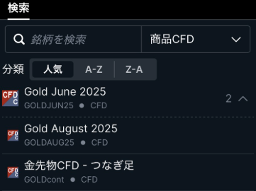 限月の表示